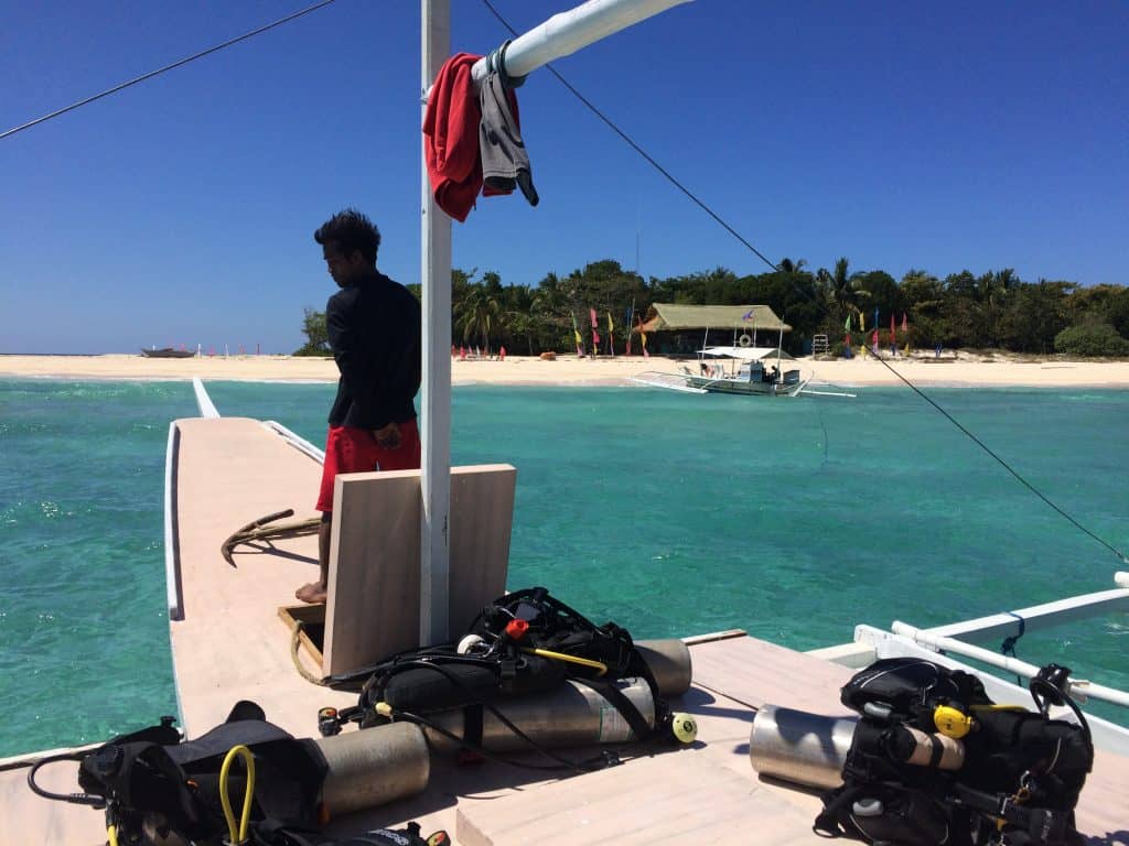 Arriving at Apo Reef