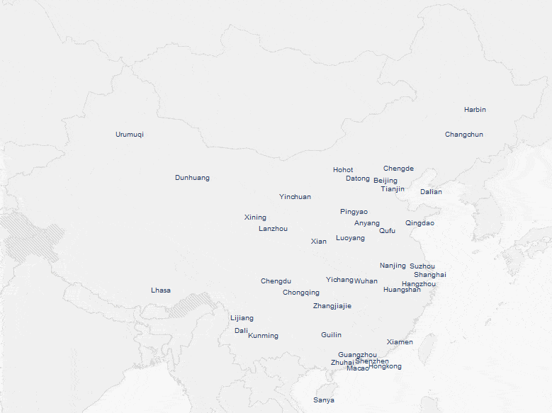 China map major cities